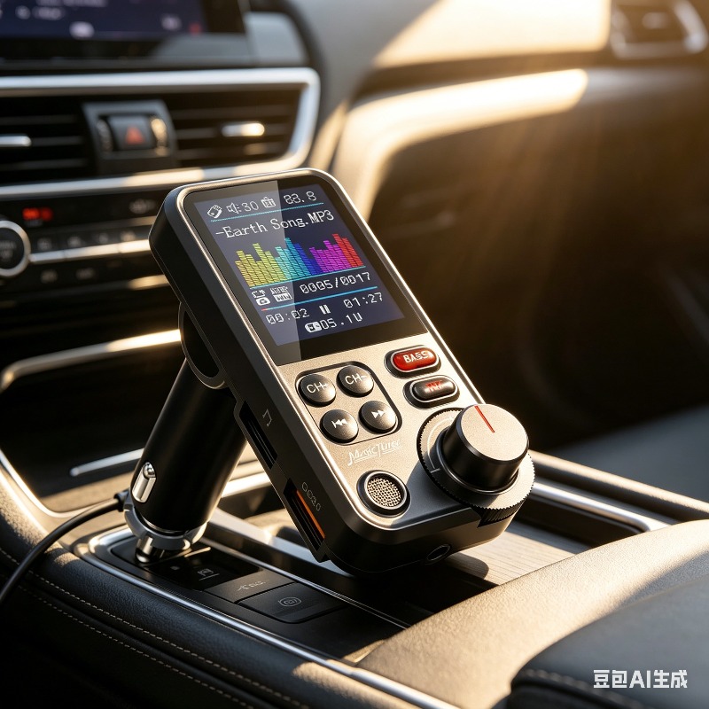 Fm Transmitter - 1.8 Inch Car Audio FM Transmitter
