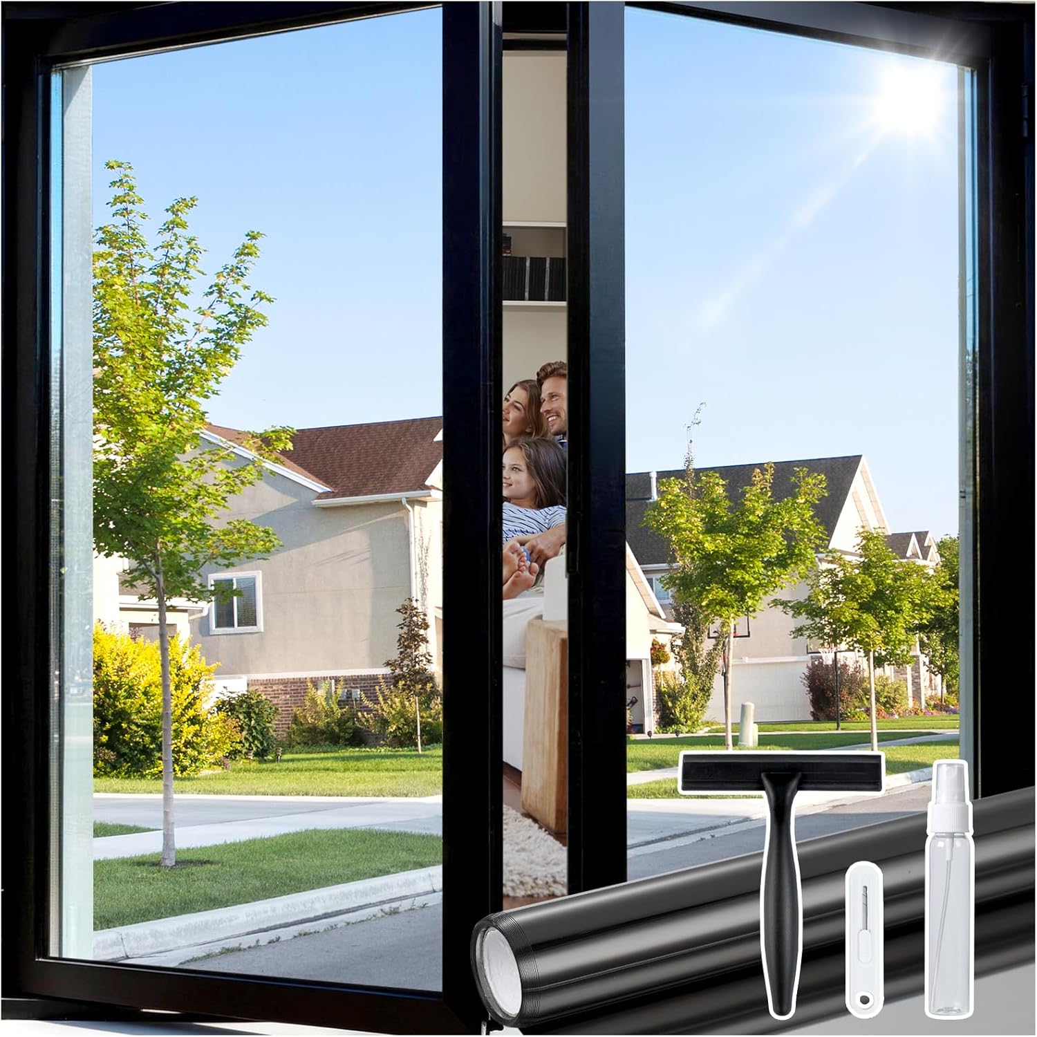 Tinted Window Film - One Way Window Privacy Film -