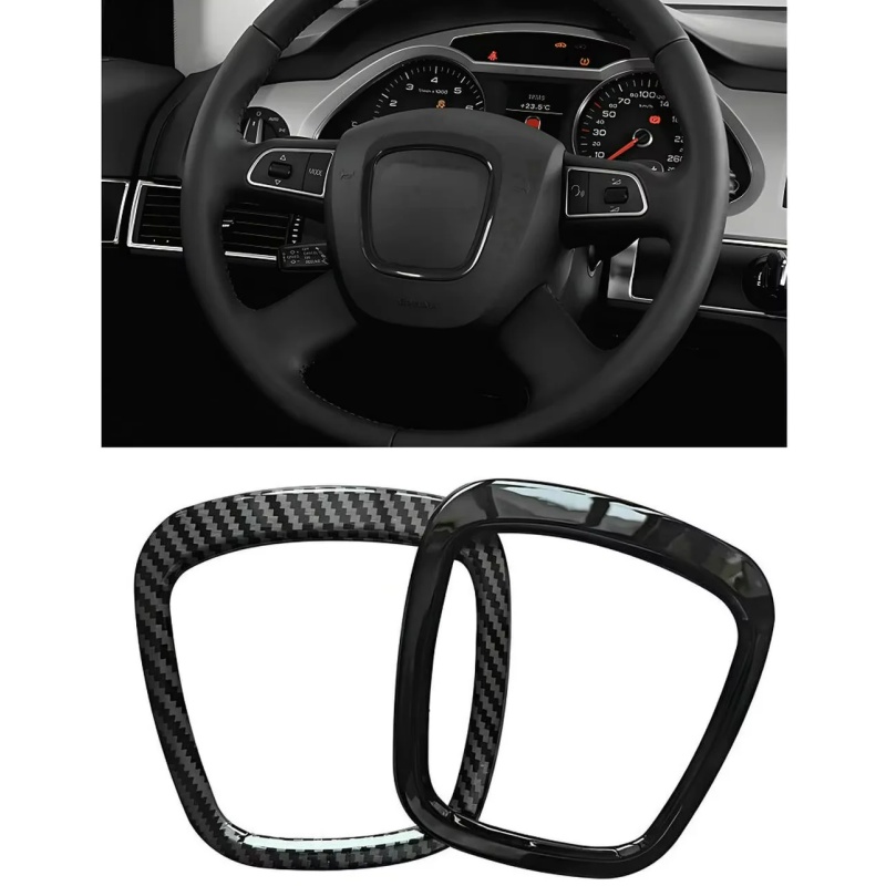 Steering Wheel Cover - Carbon Fiber /Gloss balck Car Steering