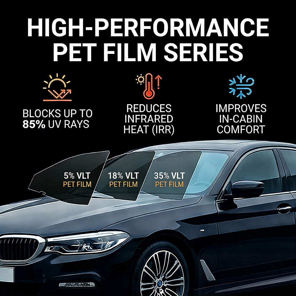 2m/5m 5/18/35 Percent VLT Car  - Tinted Window Film recensie en prijs