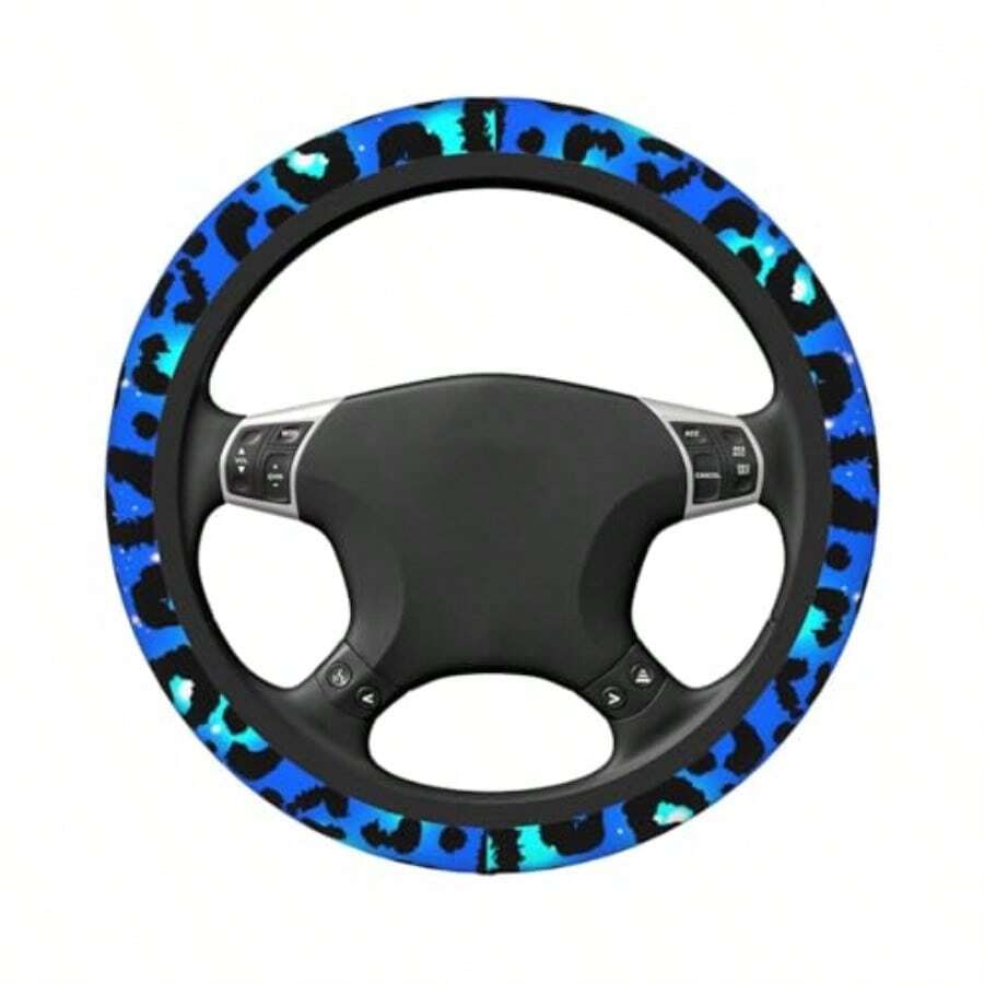 Blue Leopard Print Steering Wh - Steering Wheel Cover recensie en prijs