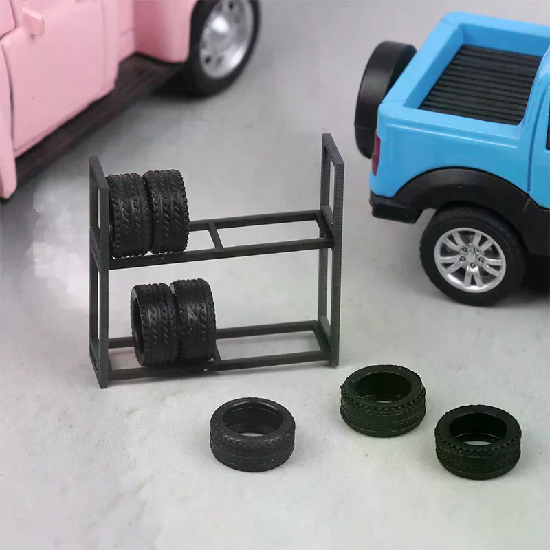 1:64 Scale Tire Rack Display H - Car Accessories Shop recensie en prijs