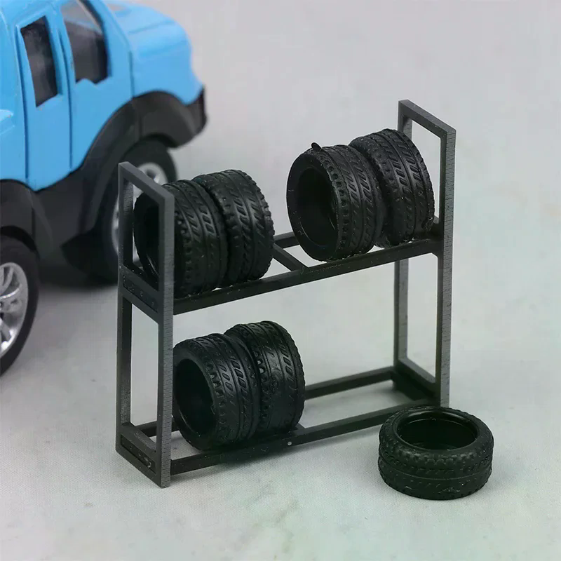 1:64 Scale Tire Rack Display H - Car Accessories Shop recensie en prijs