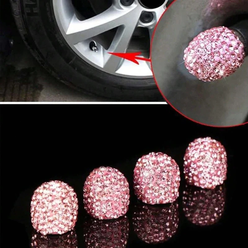 2/4PCS Diamond Car Tire Valve  - Steering Wheel Cover recensie en prijs